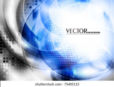 Blue and grey abstract digital background. Vector