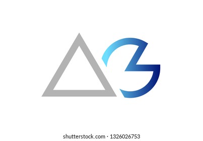 blue grey alphabet letter logo combination ag a g design suitable for a company or business