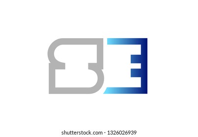 blue grey alphabet letter logo combination se s e design suitable for a company or business