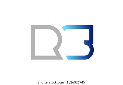 blue grey alphabet letter logo combination rs r s design suitable for a company or business