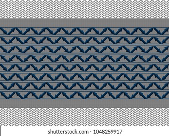 Blue and grey arrows vector pattern.