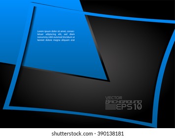 Blue Grey background gray curve line on space shadow overlap and dimension modern texture pattern for text and message website design

