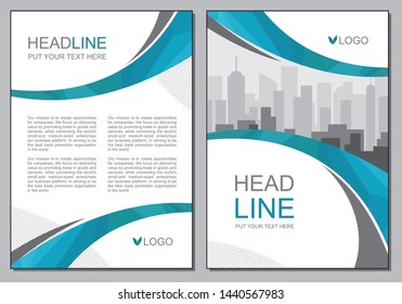Blue and grey brochure design