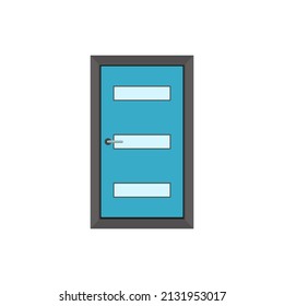 Blue Grey Door 3 Horizontal Strips 3d render of a folder icon on white for presentation business