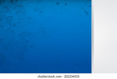 Blue and grey grunge background template with space for text (EPS10 Vector)