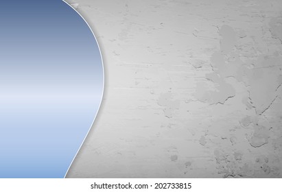 Blue and grey grunge background template with space for text (EPS10 Vector)