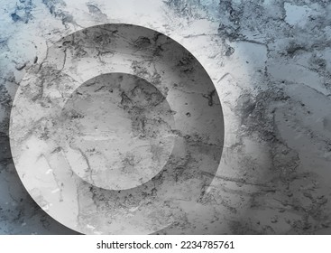 Fondo tecnológico geométrico gris azul grunge con círculos brillantes. Diseño de vectores