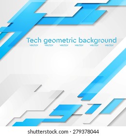 Blue grey hi-tech geometric abstract bright background. Vector card design