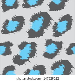 blue & grey leopard seamless background