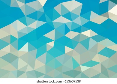 Blue grey low poly background vector - sky