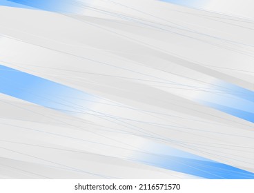 Rayas y líneas de fondo geométrico abstracto de color gris azul mínimo. Diseño vectorial futurista