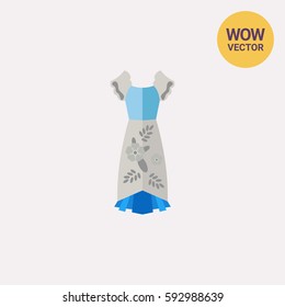 Blue and grey muumuu vector icon