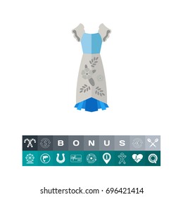 Blue and grey muumuu vector icon