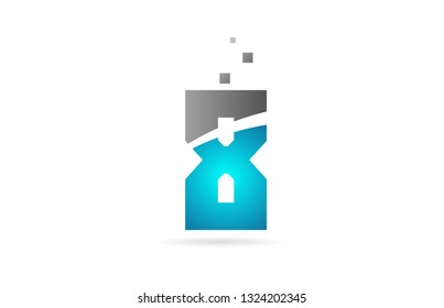blue grey number 8 logo design suitable for a company or business