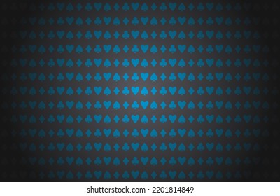 Blue Grey Pattern Fabric. Casino Blackjack Table Vector Background.