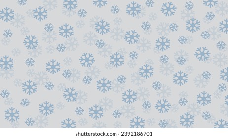Fondo transparente azul y gris con copos de nieve
