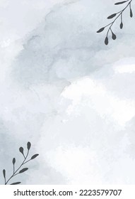 Blue Grey Simple Leaf Wallpaper