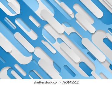 Blue and grey tech shapes abstract background. Vector design