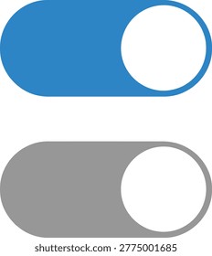 Blue and grey toggle switch Vector