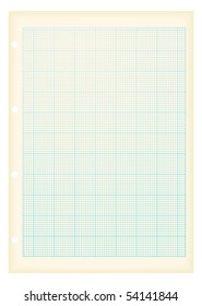 Blue Grid Graph Paper Ideal Maths Background With Grunge Effect