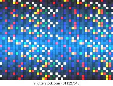 Blue Grid Mosaic Background