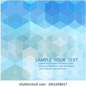 Blue Grid Mosaic Background, Creative Design Templates