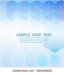 Blue Grid Mosaic Background, Creative Design Templates
