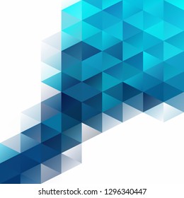 Blue Grid Mosaic Background, Creative Design Templates