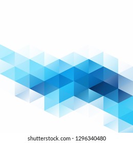 Blue Grid Mosaic Background, Creative Design Templates