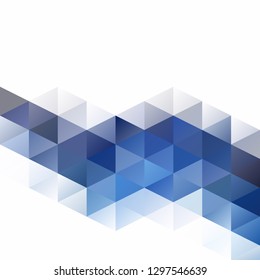 Blue Grid Mosaic Background, Creative Design Templates