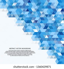 Blue Grid Mosaic Background, Creative Design Templates