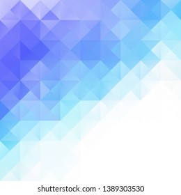 Blue Grid Mosaic Background, Creative Design Templates