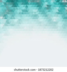 Fondo de mosaico de la cuadrícula azul, plantillas de diseño creativas. Triángulo
