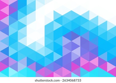Blue Grid Mosaic Background. Creative abstract triangles pattern Design Templates. Vector illustration.