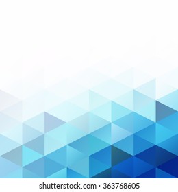 Blue Grid Mosaic Background, Creative Design Templates