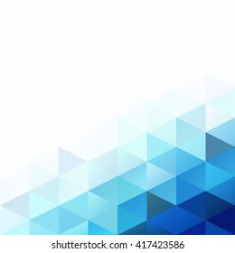 Blue Grid Mosaic Background, Creative Design Templates