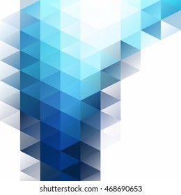 Blue Grid Mosaic Background, Creative Design Templates