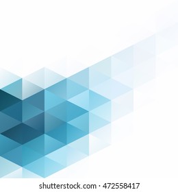 Blue Grid Mosaic Background, Creative Design Templates