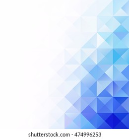 Blue Grid Mosaic Background, Creative Design Templates