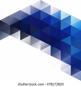 Blue Grid Mosaic Background, Creative Design Templates
