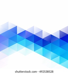 Blue Grid Mosaic Background, Creative Design Templates