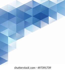 Blue Grid Mosaic Background, Creative Design Templates