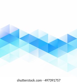 Blue Grid Mosaic Background, Creative Design Templates