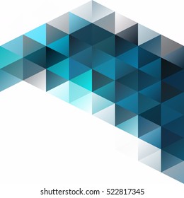 Blue Grid Mosaic Background, Creative Design Templates