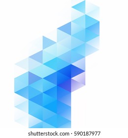 Blue Grid Mosaic Background, Creative Design Templates