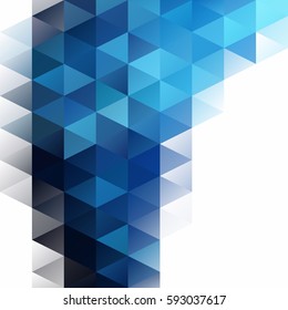 Blue Grid Mosaic Background, Creative Design Templates