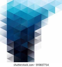 Blue Grid Mosaic Background, Creative Design Templates