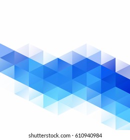 Blue Grid Mosaic Background, Creative Design Templates