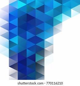 Blue Grid Mosaic Background, Creative Design Templates