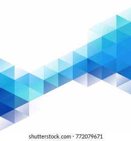 Blue Grid Mosaic Background, Creative Design Templates